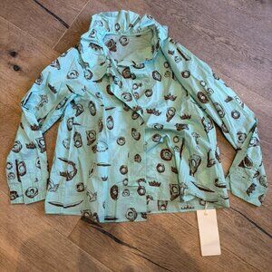 JNBY Mint Ruffle Blouse Shirt
